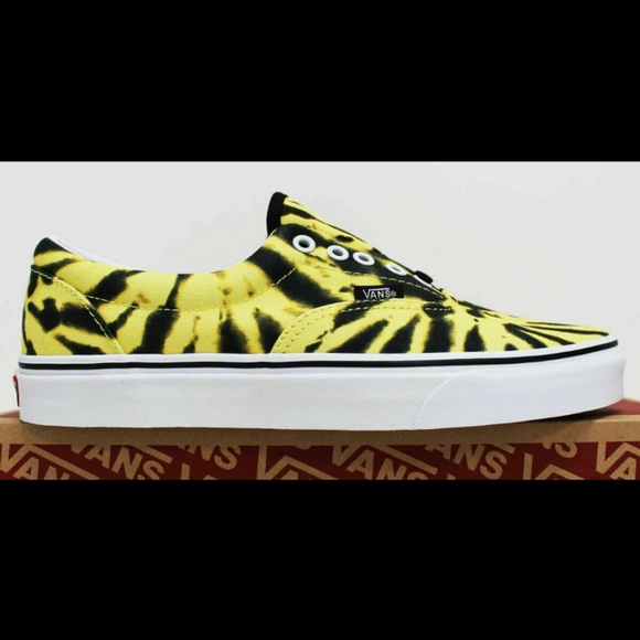 vans black and yellow shoes